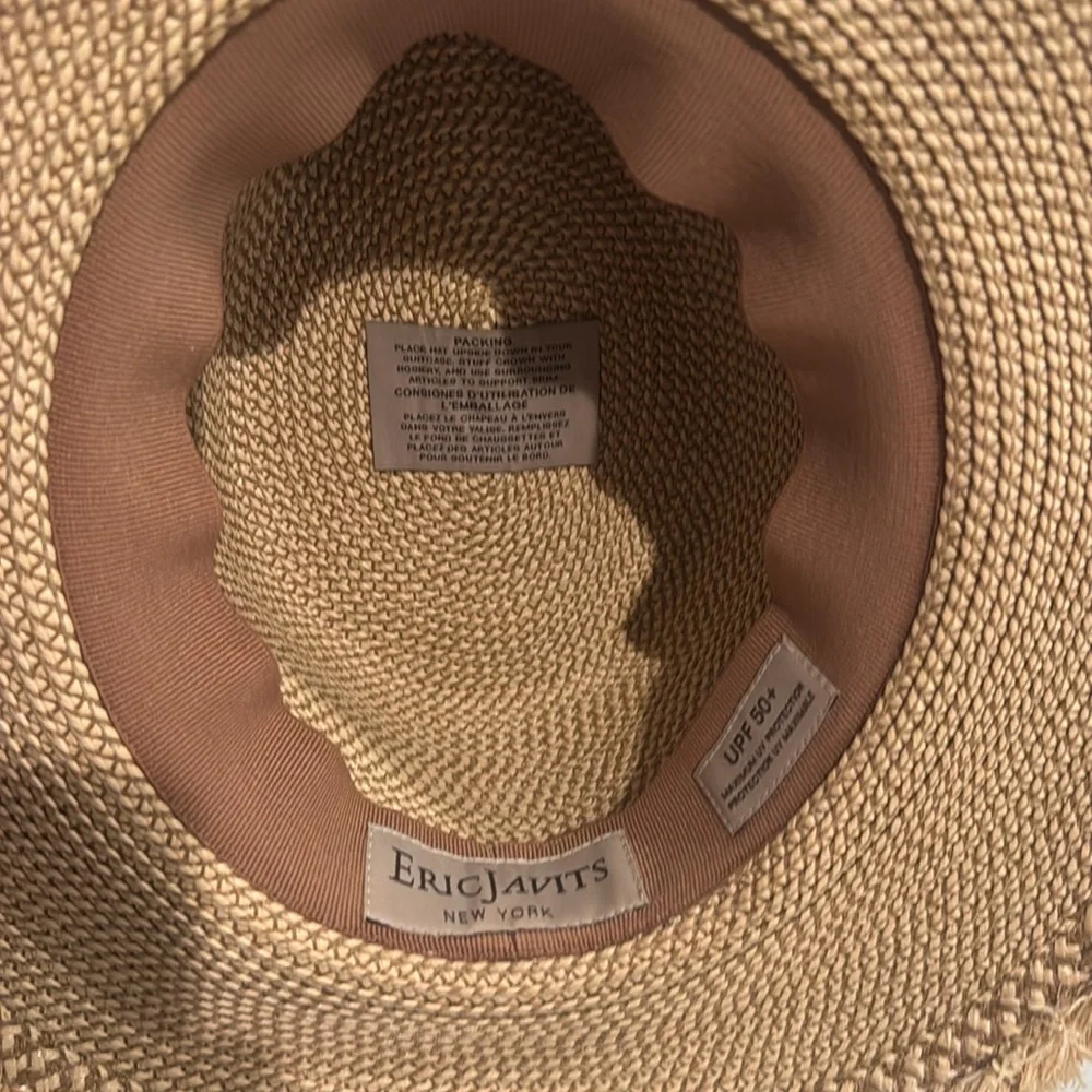 Eric Javits Tan Woven Sun Hat - Picture 2 of 4